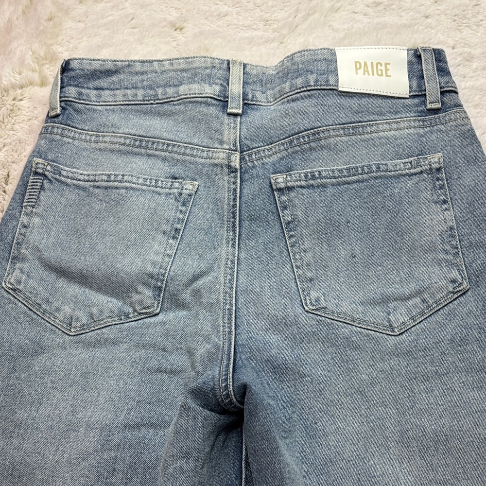 PAIGE Light Blue Flare & Wide Leg Jeans - Picture 4 of 5